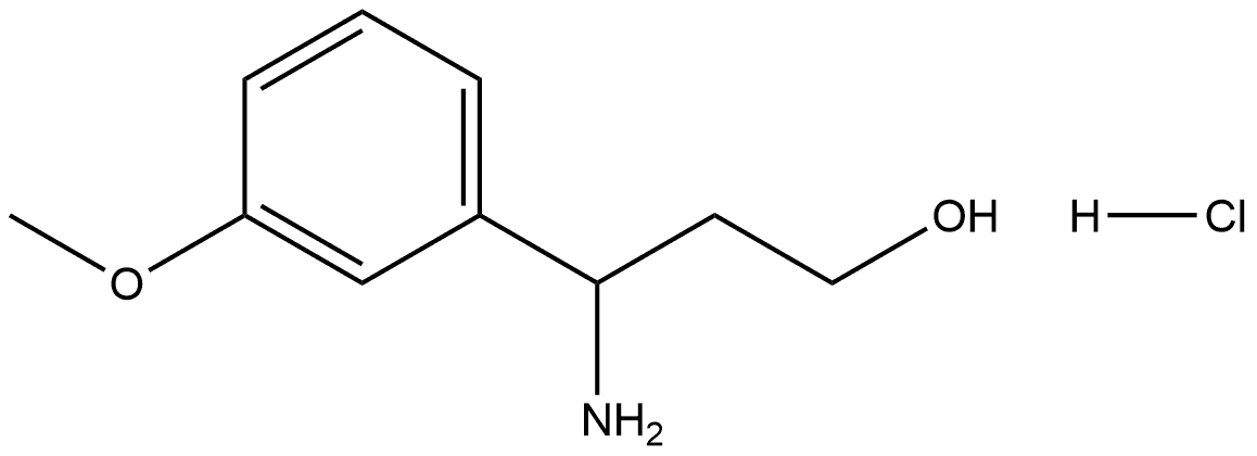 3-amino-3-(3-methoxyphenyl)propan-1-ol hydrochloride Struktur