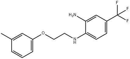 1-N-[2-(3-methylphenoxy)ethyl]-4-(trifluoromethyl)benzene-1,2-diamine Struktur