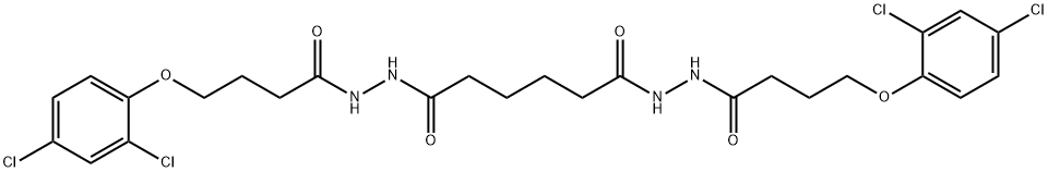 N'1,N'6-bis[4-(2,4-dichlorophenoxy)butanoyl]hexanedihydrazide Struktur