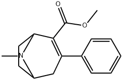 8-Azabicyclo[3.2.1]oct-2-ene-2-carboxylic acid, 8-methyl-3-phenyl-, methyl ester Struktur