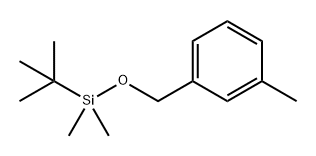 Benzene, 1-[[[(1,1-dimethylethyl)dimethylsilyl]oxy]methyl]-3-methyl- Struktur