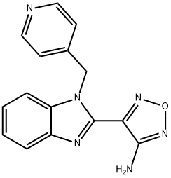 1,2,5-Oxadiazol-3-amine, 4-[1-(4-pyridinylmethyl)-1H-benzimidazol-2-yl]- Struktur