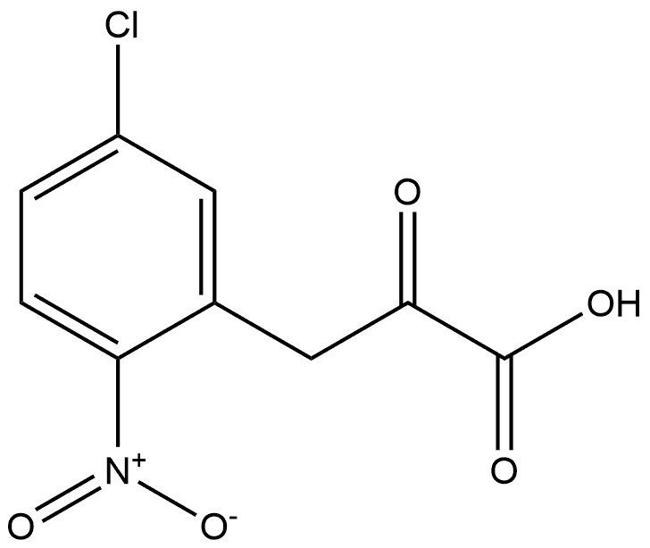 Benzenepropanoic acid, 5-chloro-2-nitro-α-oxo- Struktur