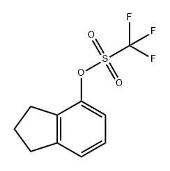 Methanesulfonic acid, 1,1,1-trifluoro-, 2,3-dihydro-1H-inden-4-yl ester Struktur