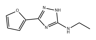 1H-1,2,4-Triazol-5-amine, N-ethyl-3-(2-furanyl)- Struktur