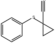 Cyclopropanecarbonitrile, 1-(phenylthio)- Struktur