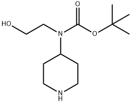 Carbamic acid, N-(2-hydroxyethyl)-N-4-piperidinyl-, 1,1-dimethylethyl ester Struktur