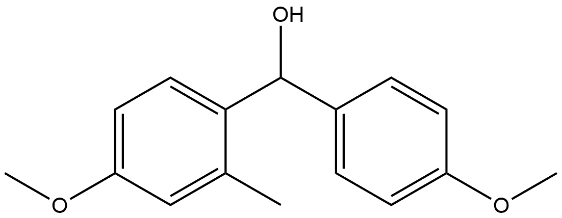 (4-methoxy-2-methylphenyl)(4-methoxyphenyl)methanol Struktur