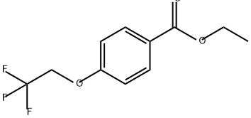 Benzoic acid, 4-(2,2,2-trifluoroethoxy)-, ethyl ester Struktur