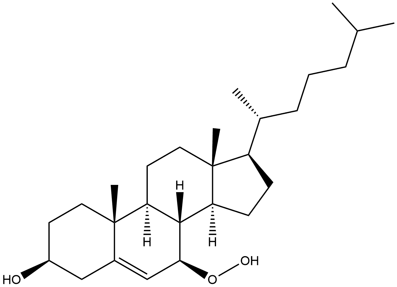 Cholest-5-en-3-ol, 7-hydroperoxy-, (3β,7β)- Struktur