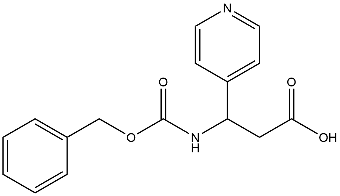 4-Pyridinepropanoic acid, β-[[(phenylmethoxy)carbonyl]amino]- Struktur