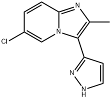 6-Chloro-2-methyl-3-(1H-pyrazol-3-yl)imidazo[1,2-a]pyridine Struktur