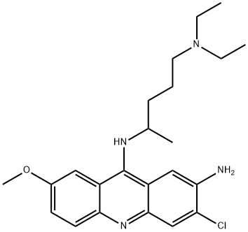 3-chloro-N~9~-[4-(diethylamino)-1-methylbutyl]-7-methoxyacridine-2,9-diamine Struktur