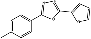 1,3,4-Oxadiazole, 2-(2-furanyl)-5-(4-methylphenyl)- Struktur