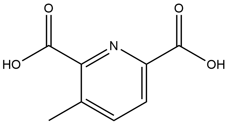 3-Methyl-2,6-pyridinedicarboxylic acid Struktur