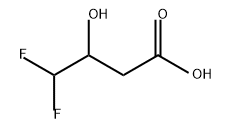 Butanoic acid, 4,4-difluoro-3-hydroxy- Struktur