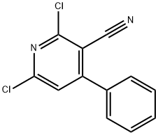 3-Pyridinecarbonitrile, 2,6-dichloro-4-phenyl- Struktur