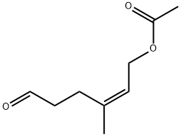 4-Hexenal, 6-(acetyloxy)-4-methyl-, (4Z)- Struktur