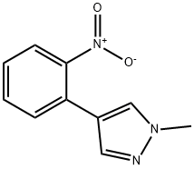 1H-Pyrazole, 1-methyl-4-(2-nitrophenyl)- Struktur