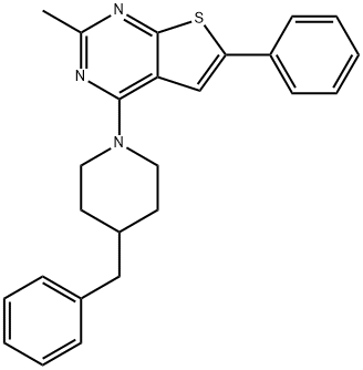 4-(4-Benzylpiperidin-1-yl)-2-methyl-6-phenylthieno[2,3-d]pyrimidine|