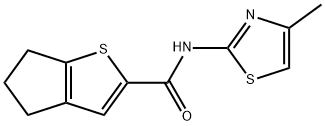 4H-Cyclopenta[b]thiophene-2-carboxamide, 5,6-dihydro-N-(4-methyl-2-thiazolyl)- Struktur