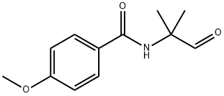 Benzamide, N-(1,1-dimethyl-2-oxoethyl)-4-methoxy- Struktur