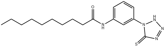 Decanoylamidophenyl-mercaptotetrazol Struktur