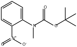 Carbamic acid, N-methyl-N-(2-nitrophenyl)-, 1,1-dimethylethyl ester Struktur