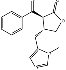 2(3H)-Furanone, 3-benzoyldihydro-4-[(1-methyl-1H-imidazol-5-yl)methyl]-, (3S-trans)- (9CI)