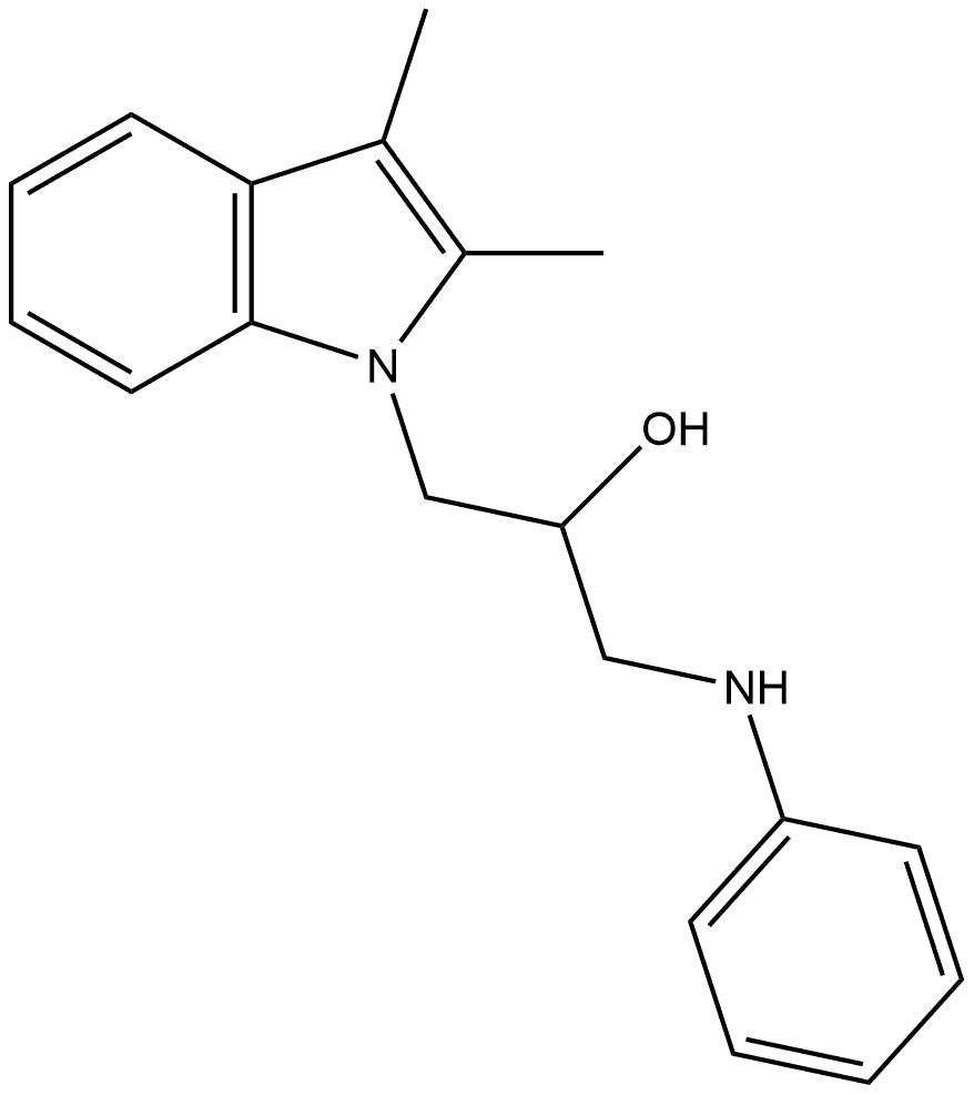 1H-Indole-1-ethanol, 2,3-dimethyl-α-[(phenylamino)methyl]- Struktur