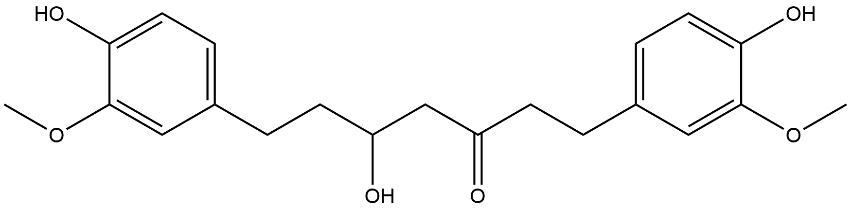 3-Heptanone, 5-hydroxy-1,7-bis(4-hydroxy-3-methoxyphenyl)-, (+)- Struktur