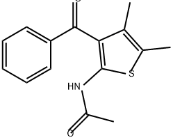 Acetamide, N-(3-benzoyl-4,5-dimethyl-2-thienyl)- Struktur