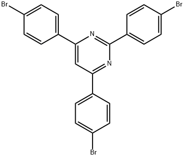 Pyrimidine, 2,4,6-tris(4-bromophenyl)- Struktur