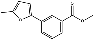 Benzoic acid, 3-(5-methyl-2-furanyl)-, methyl ester Struktur