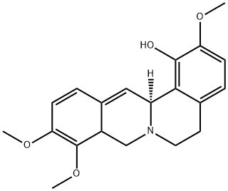 (13aS)-5,8,13,13aα-Tetrahydro-2,9,10-trimethoxy-6H-dibenzo[a,g]quinolizin-1-ol Struktur