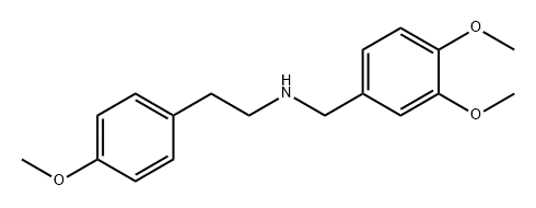 Benzeneethanamine, N-[(3,4-dimethoxyphenyl)methyl]-4-methoxy- Struktur