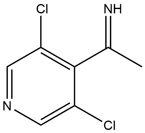 4-Pyridinemethanimine, 3,5-dichloro-α-methyl- Struktur