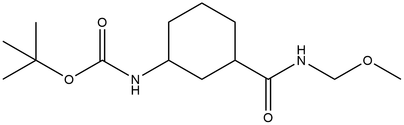 Carbamic acid, N-[3-[(methoxymethylamino)carbonyl]cyclohexyl]-, 1,1-dimethylethyl ester Struktur