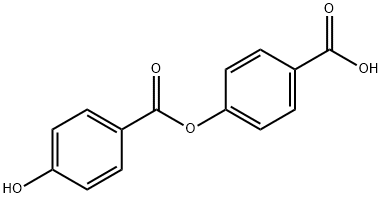 Benzoic acid, 4-hydroxy-, 4-carboxyphenyl ester Struktur