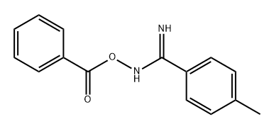 Benzoic acid, [imino(4-methylphenyl)methyl]azanyl ester Struktur