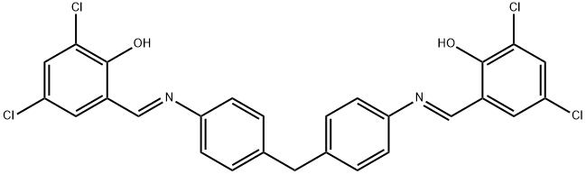 2,2'-[methylenebis(4,1-phenylenenitrilomethylylidene)]bis(4,6-dichlorophenol) Struktur