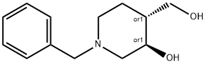 4-Piperidinemethanol,3-hydroxy-1-(phenylmethyl)-,(3R,4R)-rel- Struktur