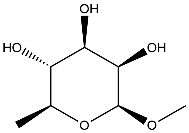 β-L-Mannopyranoside, methyl 6-deoxy- Struktur