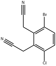 1,2-Benzenediacetonitrile, 3-bromo-6-chloro- Struktur