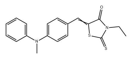 4-Thiazolidinone, 3-ethyl-5-[[4-(methylphenylamino)phenyl]methylene]-2-thioxo- Struktur