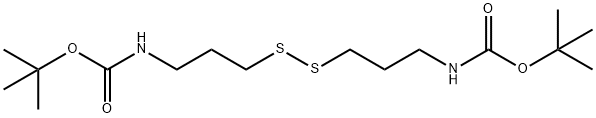 13-Oxa-6,7-dithia-2,11-diazapentadecanoic acid, 14,14-dimethyl-12-oxo-, 1,1-dimethylethyl ester Struktur