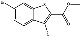 Methyl 3-chloro-6-bromobenzo[b]thiophene-2-carboxylate Struktur