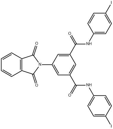 5-(1,3-dioxo-1,3-dihydro-2H-isoindol-2-yl)-N~1~,N~3~-bis(4-iodophenyl)isophthalamide Struktur