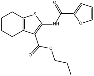 propyl 2-(furan-2-carboxamido)-4,5,6,7-tetrahydrobenzo[b]thiophene-3-carboxylate Struktur