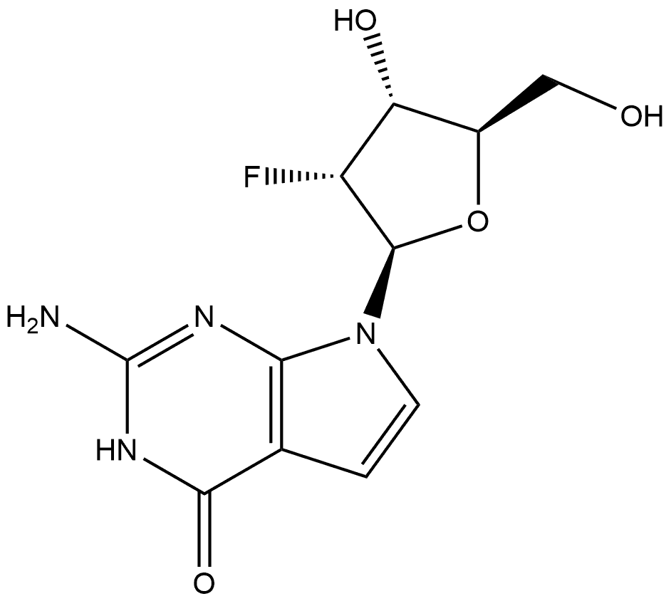 2’-Deoxy-7-deaza-2’-fluoro guanosine Struktur